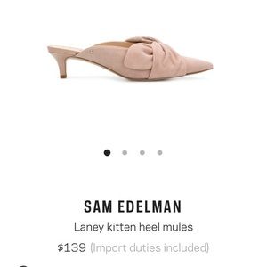 SAM EDELMAN Laney kitten heel mules